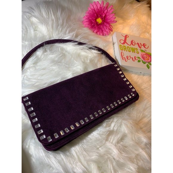 Victoria's Secret Handbags - Victoria Secret Women’s Shoulder Velvet Bag Purple